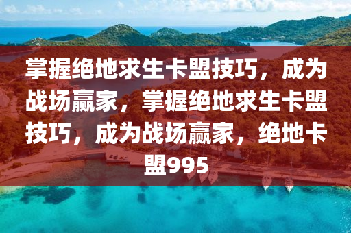 掌握绝地求生卡盟技巧，成为战场赢家，掌握绝地求生卡盟技巧，成为战场赢家，绝地卡盟995