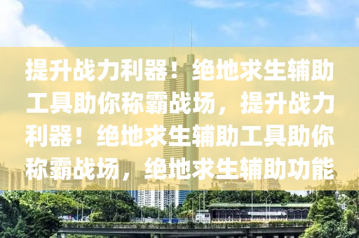 提升战力利器！绝地求生辅助工具助你称霸战场，提升战力利器！绝地求生辅助工具助你称霸战场，绝地求生辅助功能