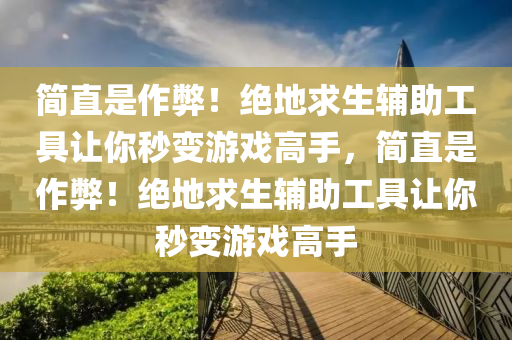 简直是作弊！绝地求生辅助工具让你秒变游戏高手，简直是作弊！绝地求生辅助工具让你秒变游戏高手